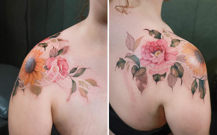 Transformative Elegance: Silo’s Exquisite Flower Tattoos And Expert Cover-UPS