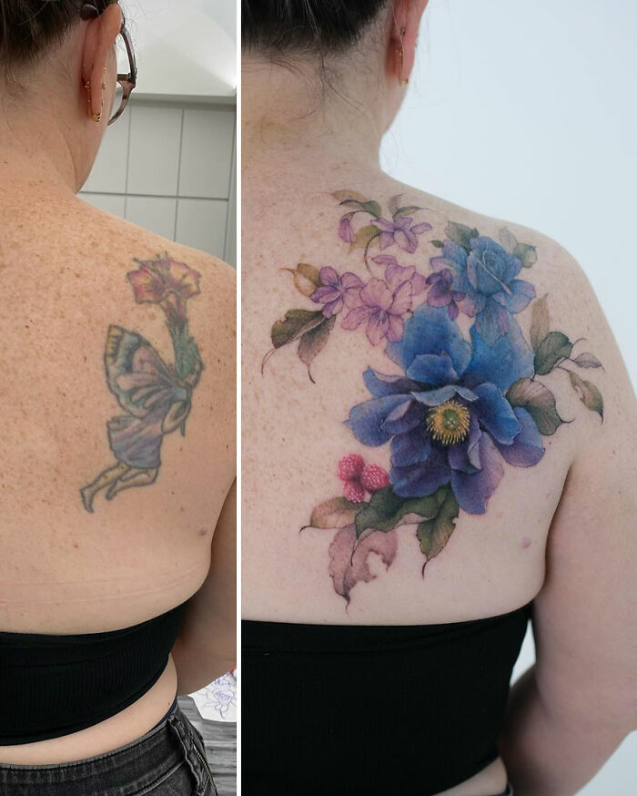 Transformative Elegance: Silo’s Exquisite Flower Tattoos And Expert Cover-UPS