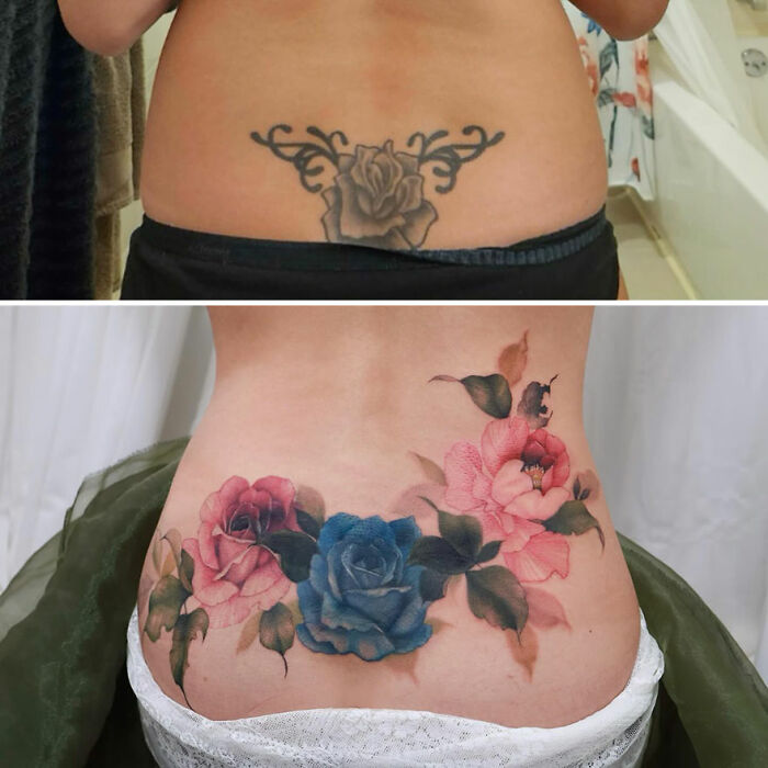 Transformative Elegance: Silo’s Exquisite Flower Tattoos And Expert Cover-UPS