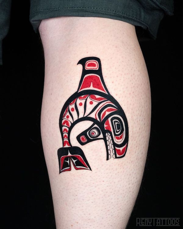 Neo-tribal whale tattoo by @renytattoo