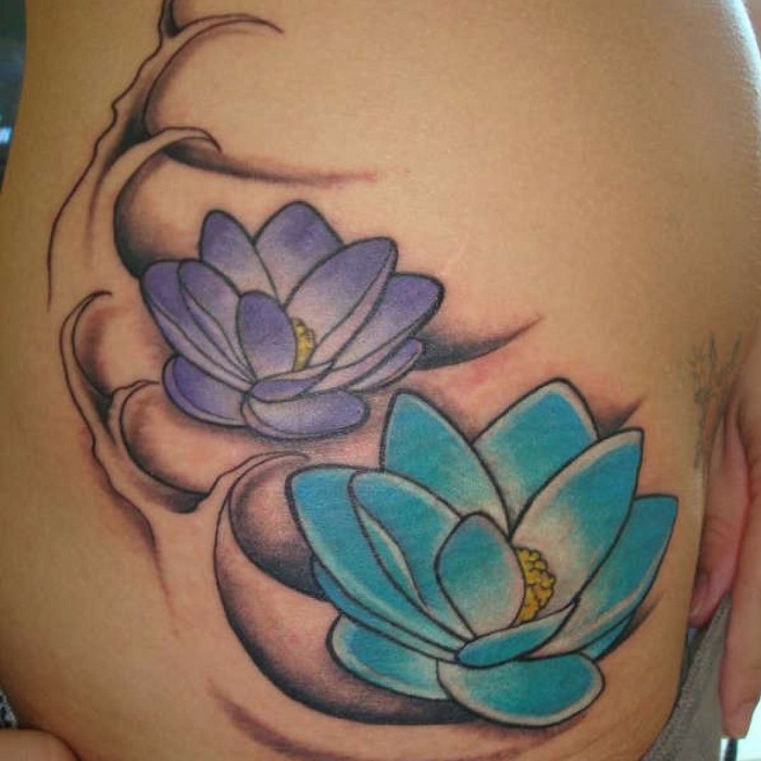 Blue Lotus Tattoo Ideas 11