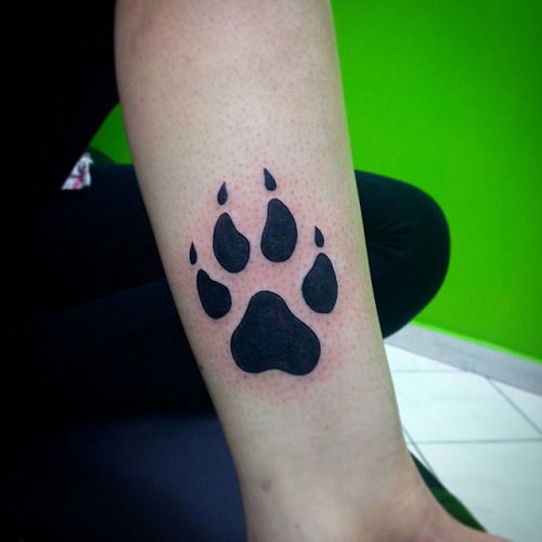 Casual Paw Print Tattoo Designs