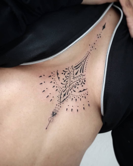 Dotted Breast Tattoo Ideas