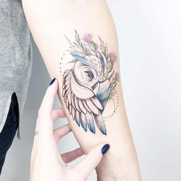 Pretty and Delicate Owl Design