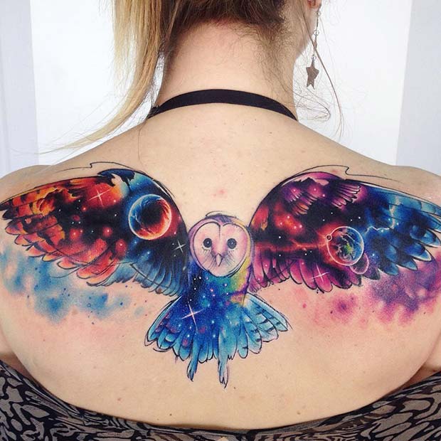 Unique Galaxy Owl Design