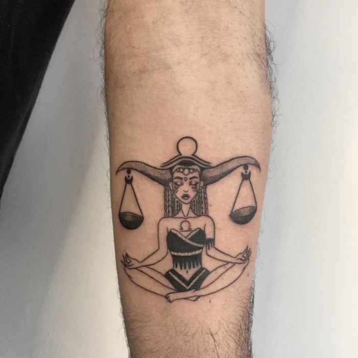 Libra Tattoo - balanced scales