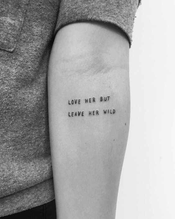 Love Her But Leave Her Wild Tattoo