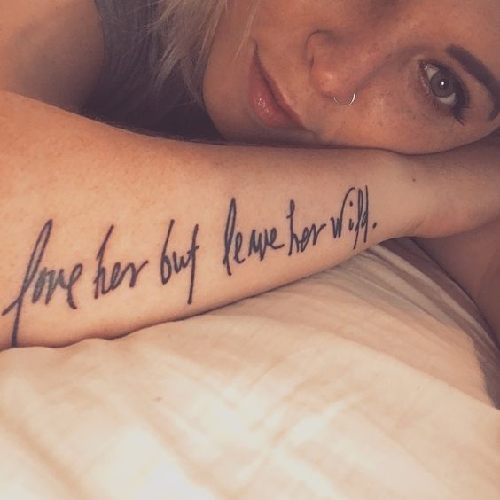 Love Her But Leave Her Wild Tattoo