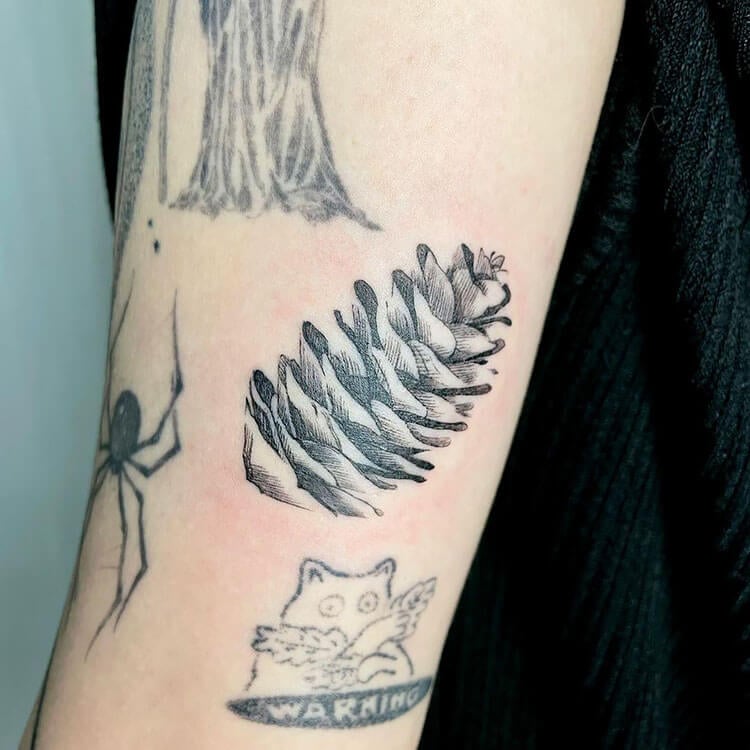 pinecone tattoo sleeve