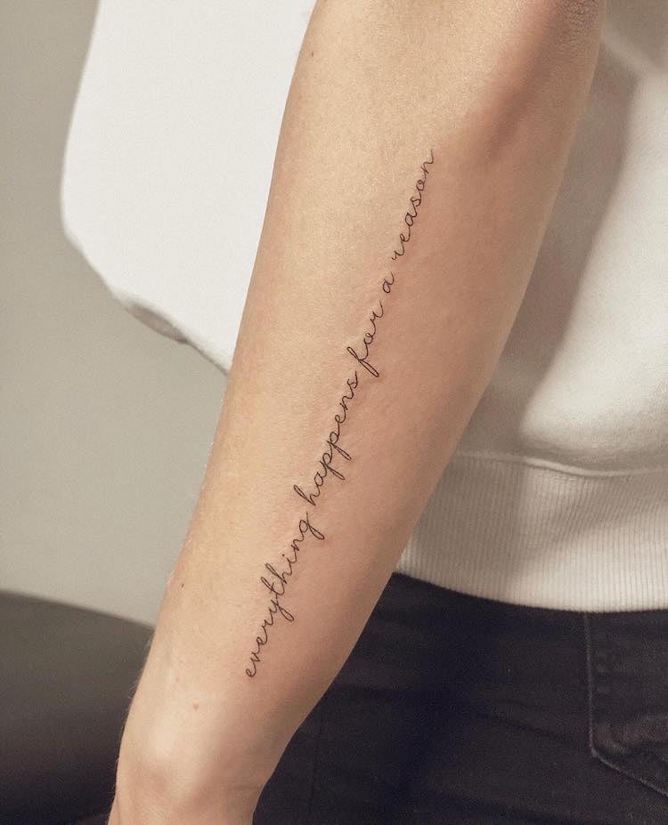 everything happens for a reason tattoo