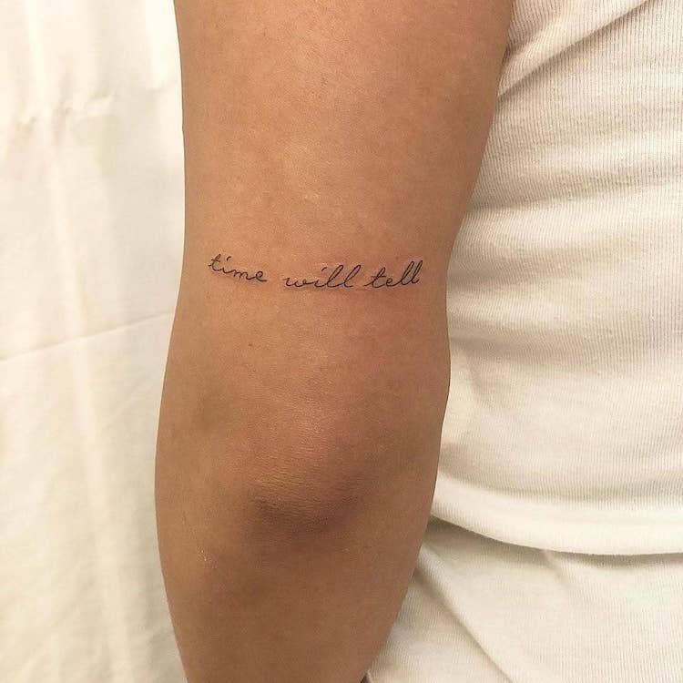 time will tell tattoo