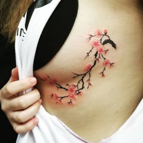 24 Elegant Under Breast Tattoo Ideas for Women