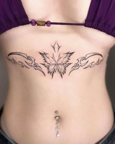 24 Elegant Under Breast Tattoo Ideas for Women