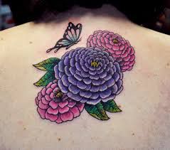 23 Vibrant Color Flower Tattoo Ideas