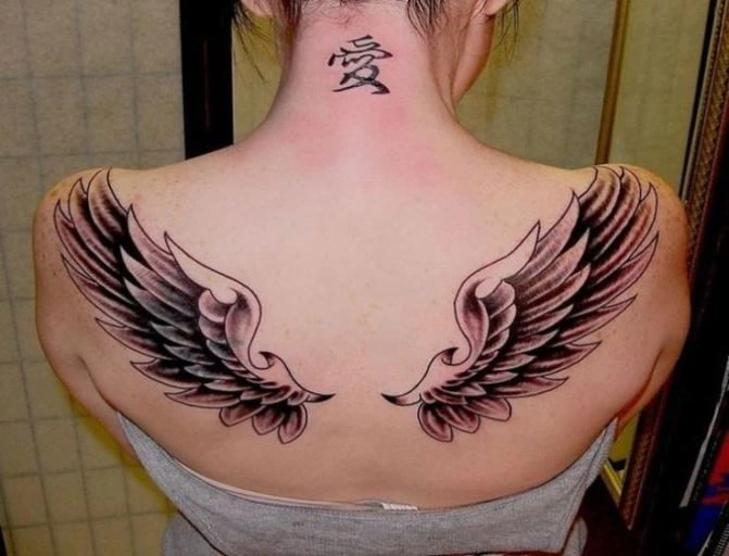 Angel Wings Back Tattoo Designs