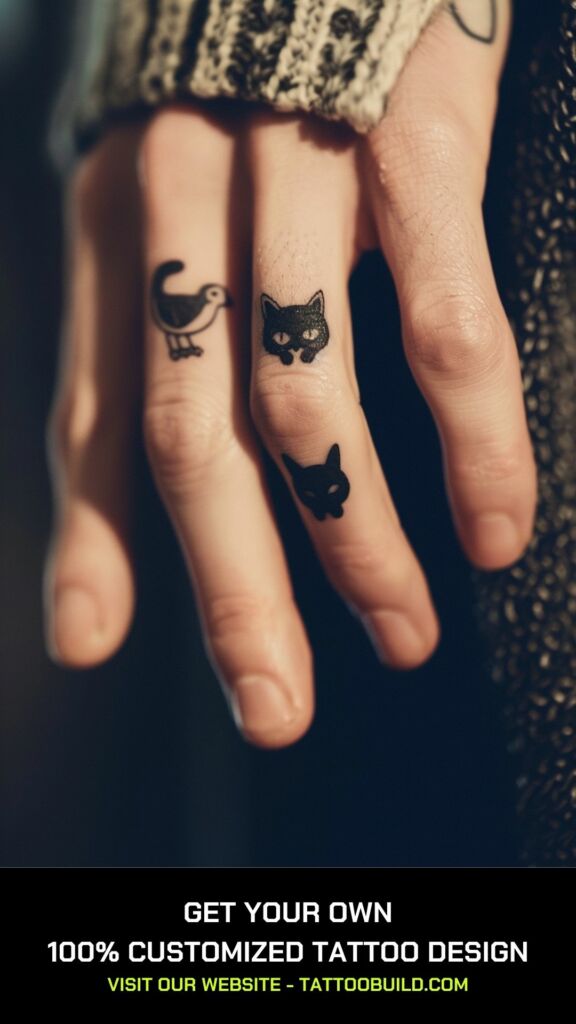 cat silhouette tattoo idea