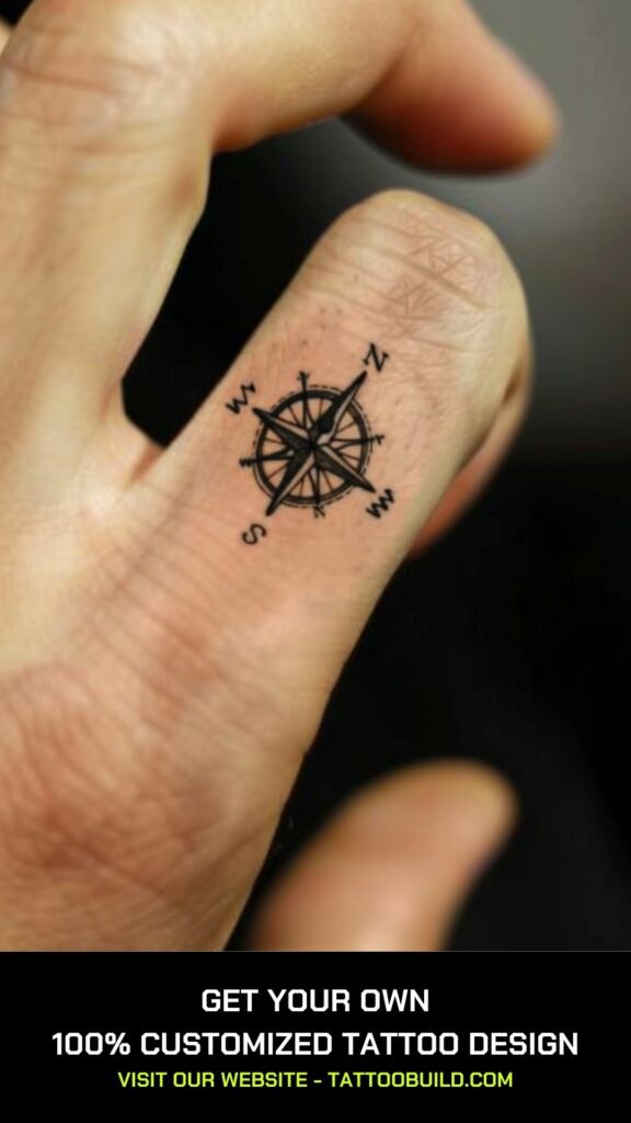 small compass tattoo