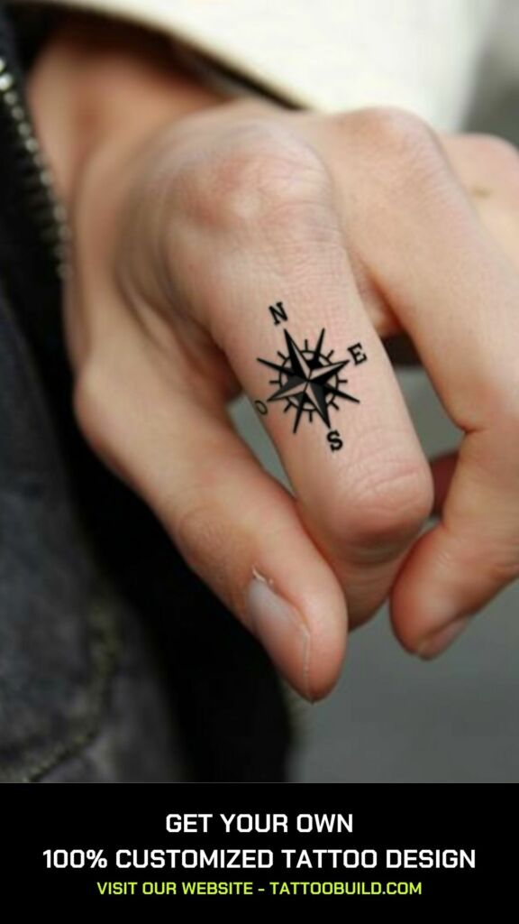 finger compass tattoo