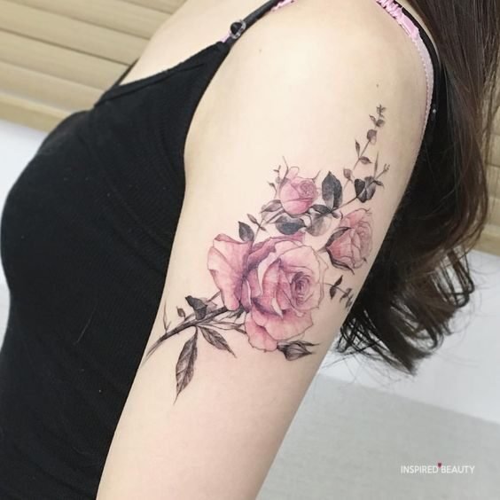 arm rose tattoo designs