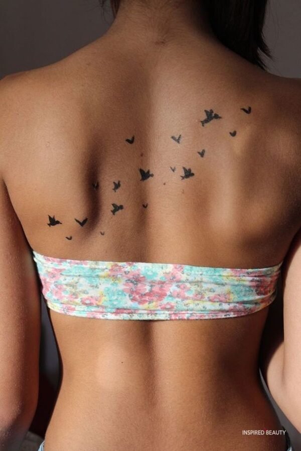 shoulder back tattoos for girls