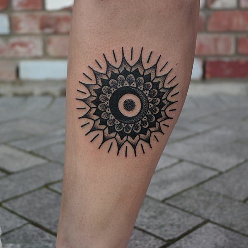 mandala hand tattoo