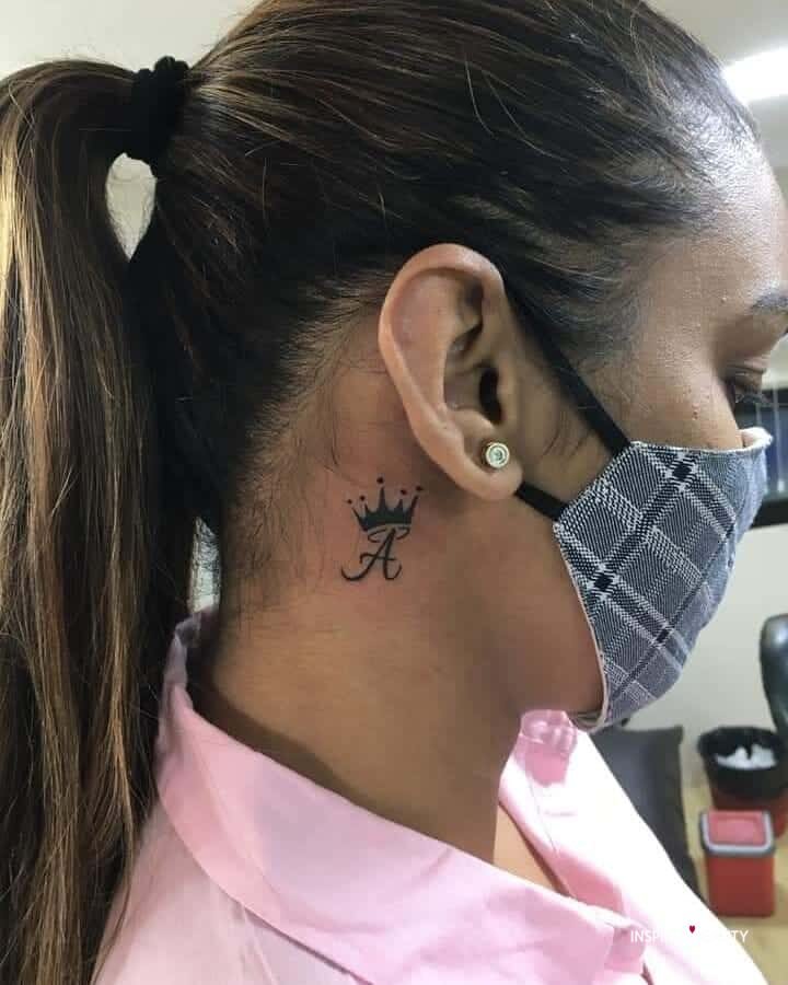 attractive Cute Crown Tattoo