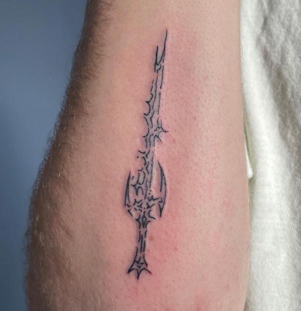 Cyber Sigilism Sword tattoo