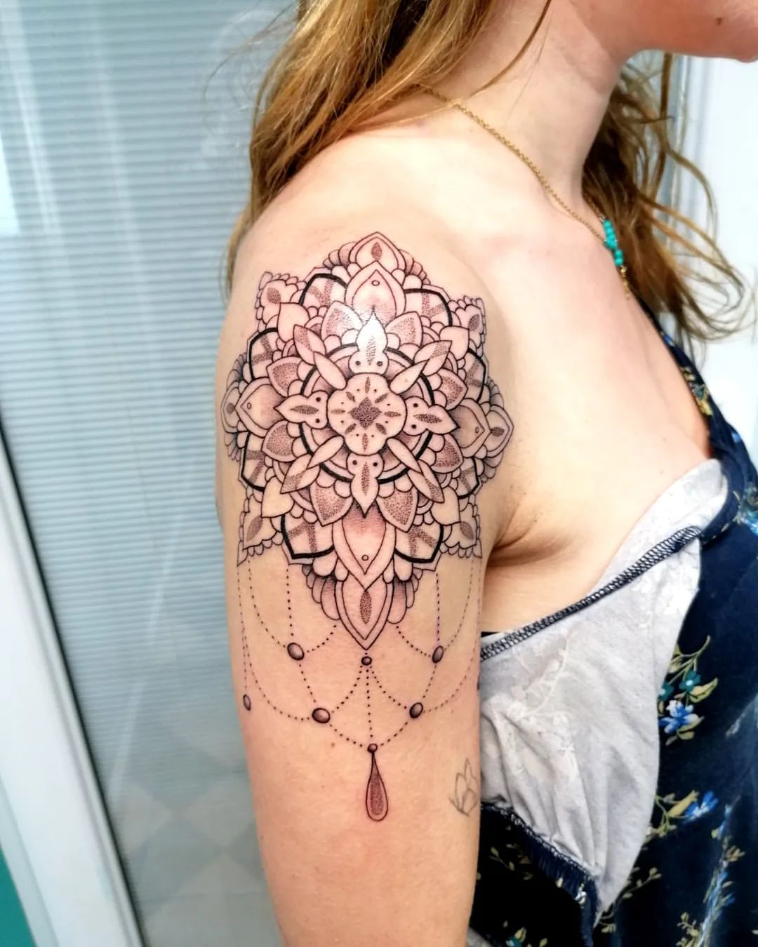 Elegant Mandala Shoulder Tattoo