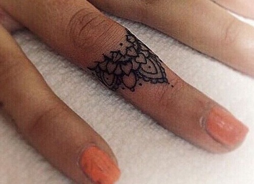 Forefinger Mandala Tattoo Designs