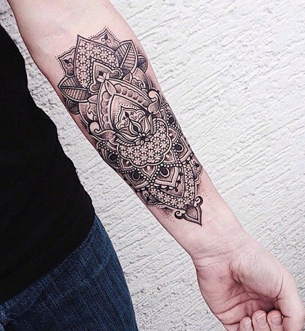 Forearm Designer Mandala Tattoo