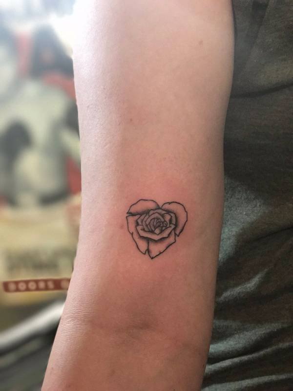 forearm rose tattoo