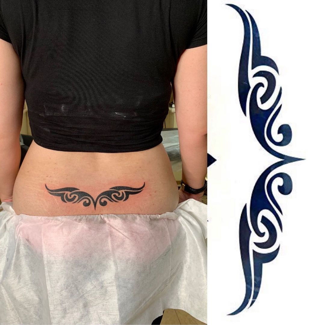 Lower Back Tribal Tattoo