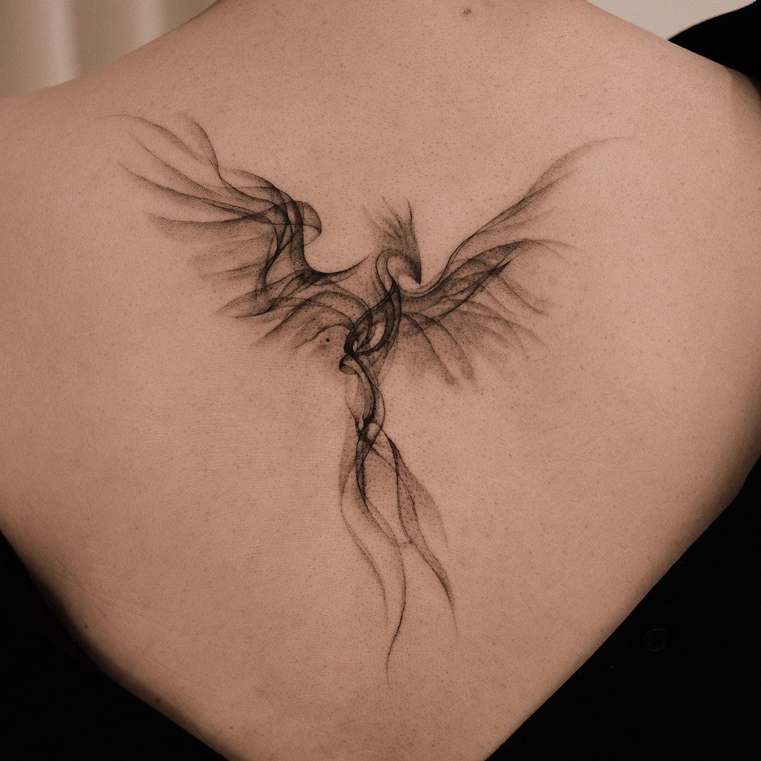 Phoenix Tattoo Black Ink