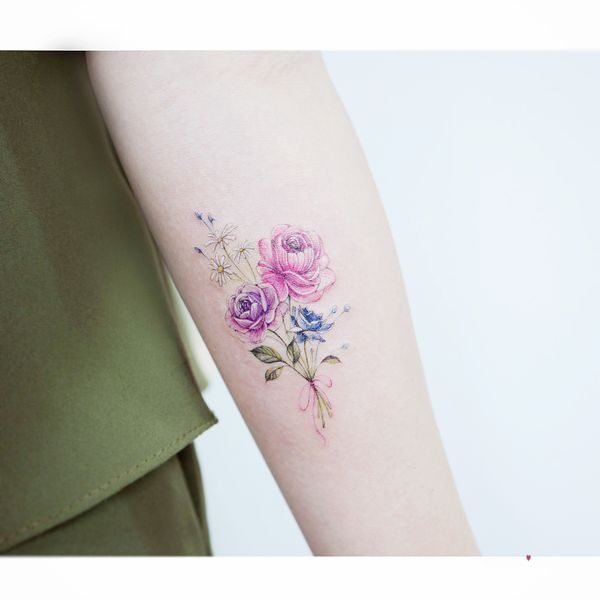 small rose tattoo designs