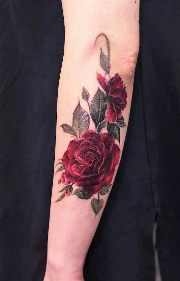 Rose Forearm Tattoo