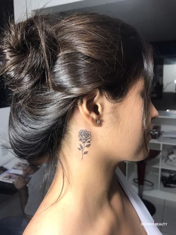 classy female neck tattoos