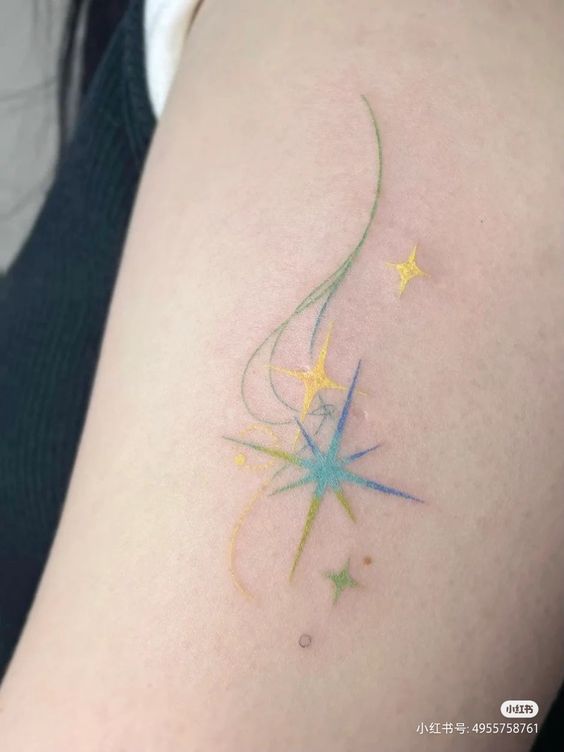 Shining Star Tattoo Designs 5