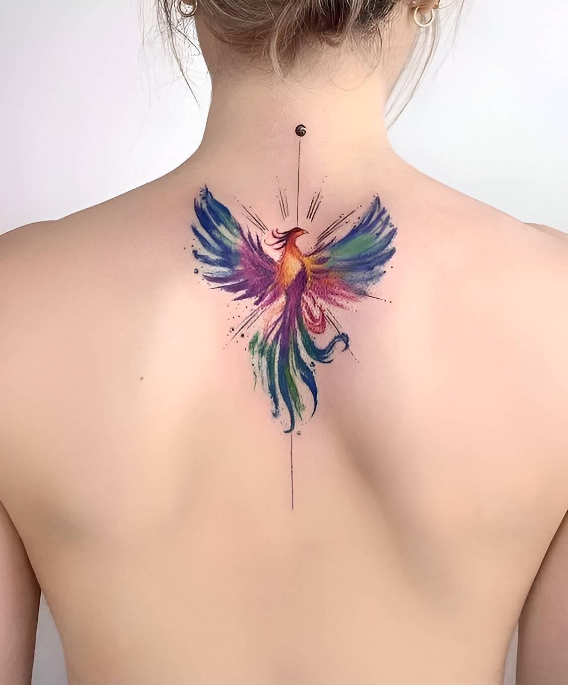 Watercolor Phoenix Tattoos