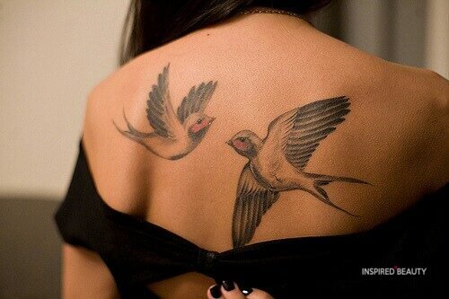 two loe birds tattoo idea