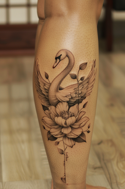 calf tattoos for women 15