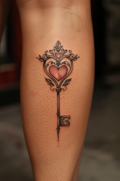 calf tattoos for women 16