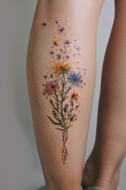 calf tattoos for women 17