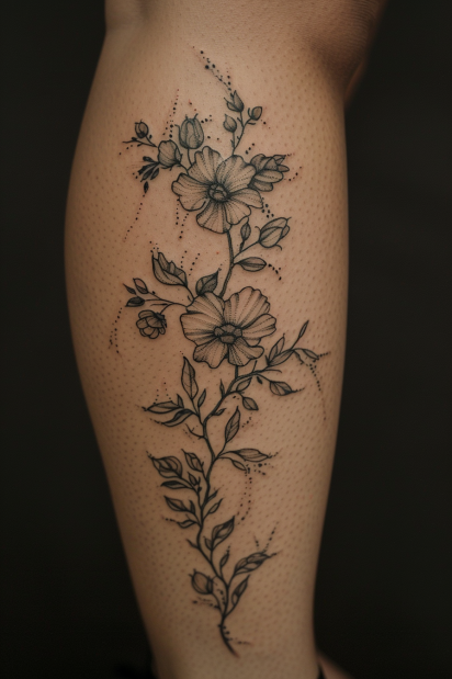 calf tattoos for women 21