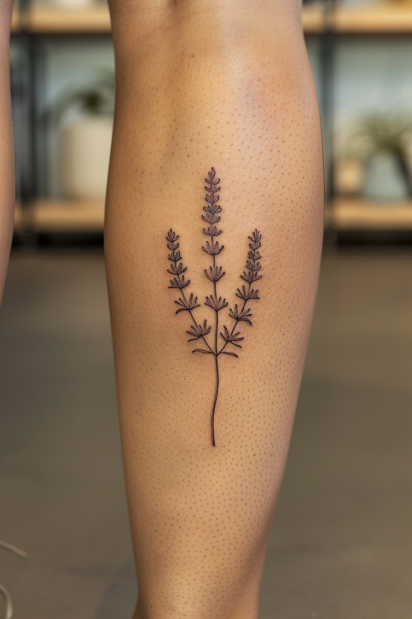 calf tattoos for women 22