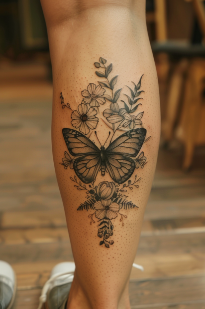 calf tattoos for women 3