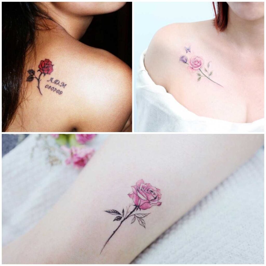 Cute Rose Tattoo Design