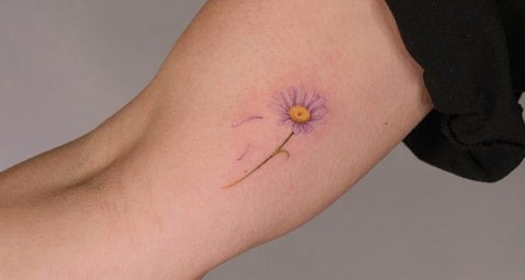 minimal daisy tattoo design