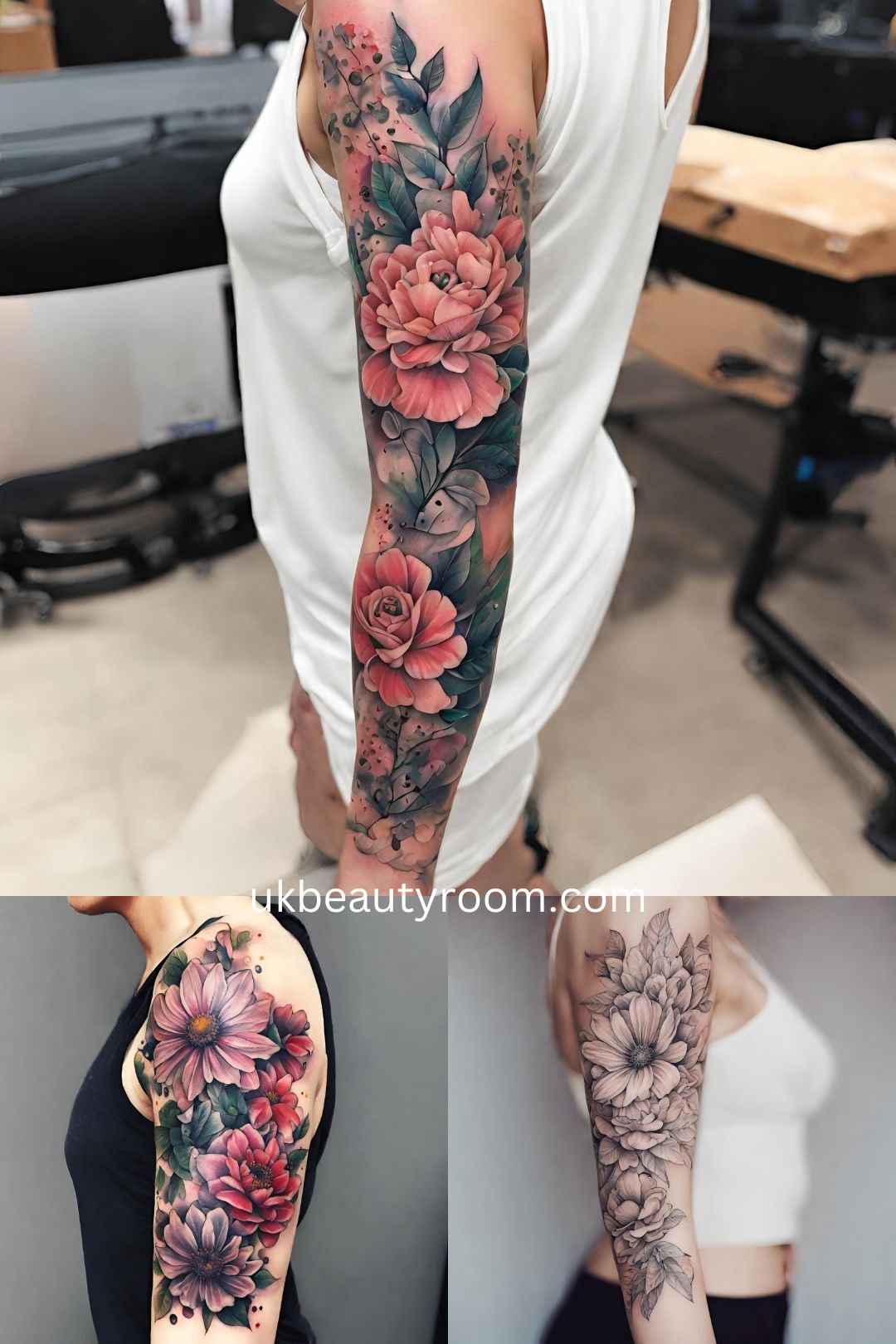 Flower Sleeve Tattoo