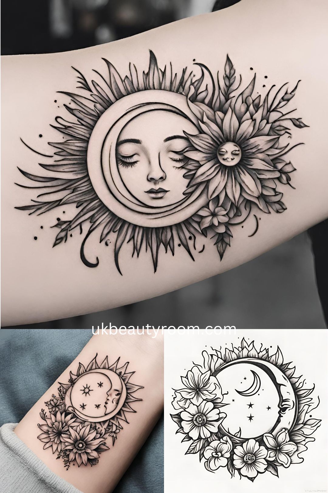 Sun, Moon and Flowers