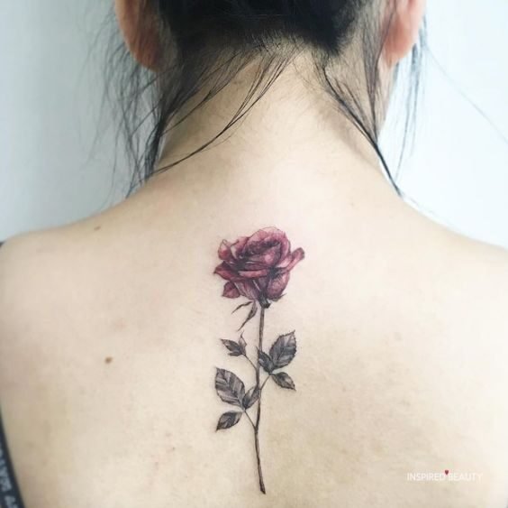 small rose tattoo